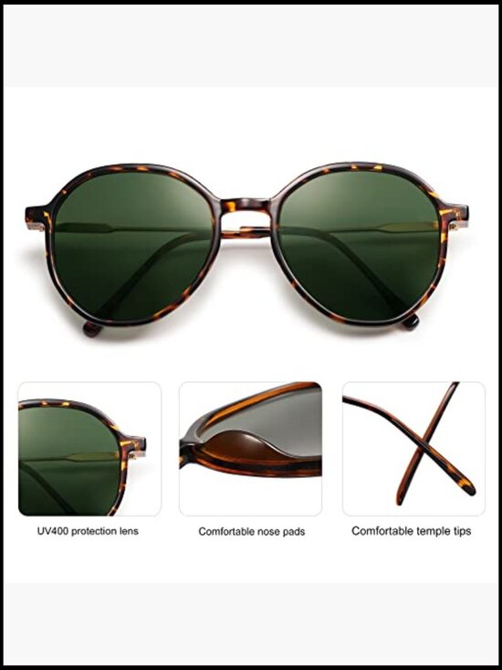 Designer Hexagon Round Sunglasses for Women UV400 Full Frame Polycarbonate main image 4